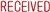 Xstamper 1116 Message Stamp Received Red