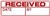 Xstamper 1680 Message Stamp Received/Date/By Red