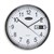 Carven Cl285S Wall Clock 285Mm With Date Silver Rim