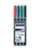 Staedtler Lumocolor Permanent Markers Fine 0.6Mm Wallet 4