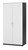 Ys Design Oxley Storage Cupboard Full Door 900 X 450 X 1800Mm White Ironstone